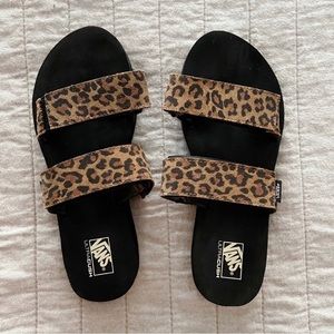 Vans Leopard Platform Sandals